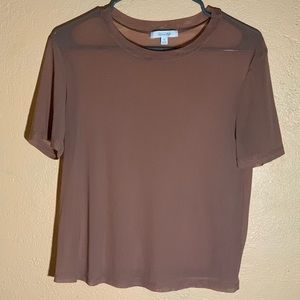 Dusty coral transparent blouse